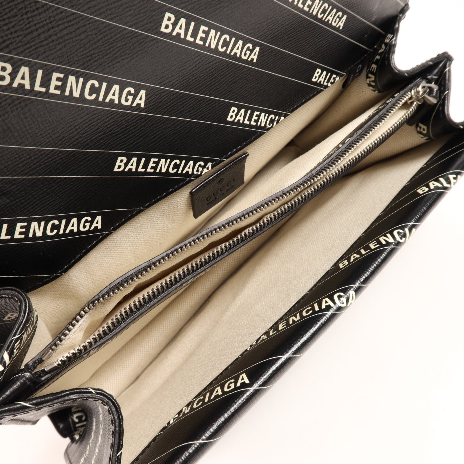 GUCCI 牛皮皮革Gucci x Balenciaga Shoulder Bag銀扣肩背袋