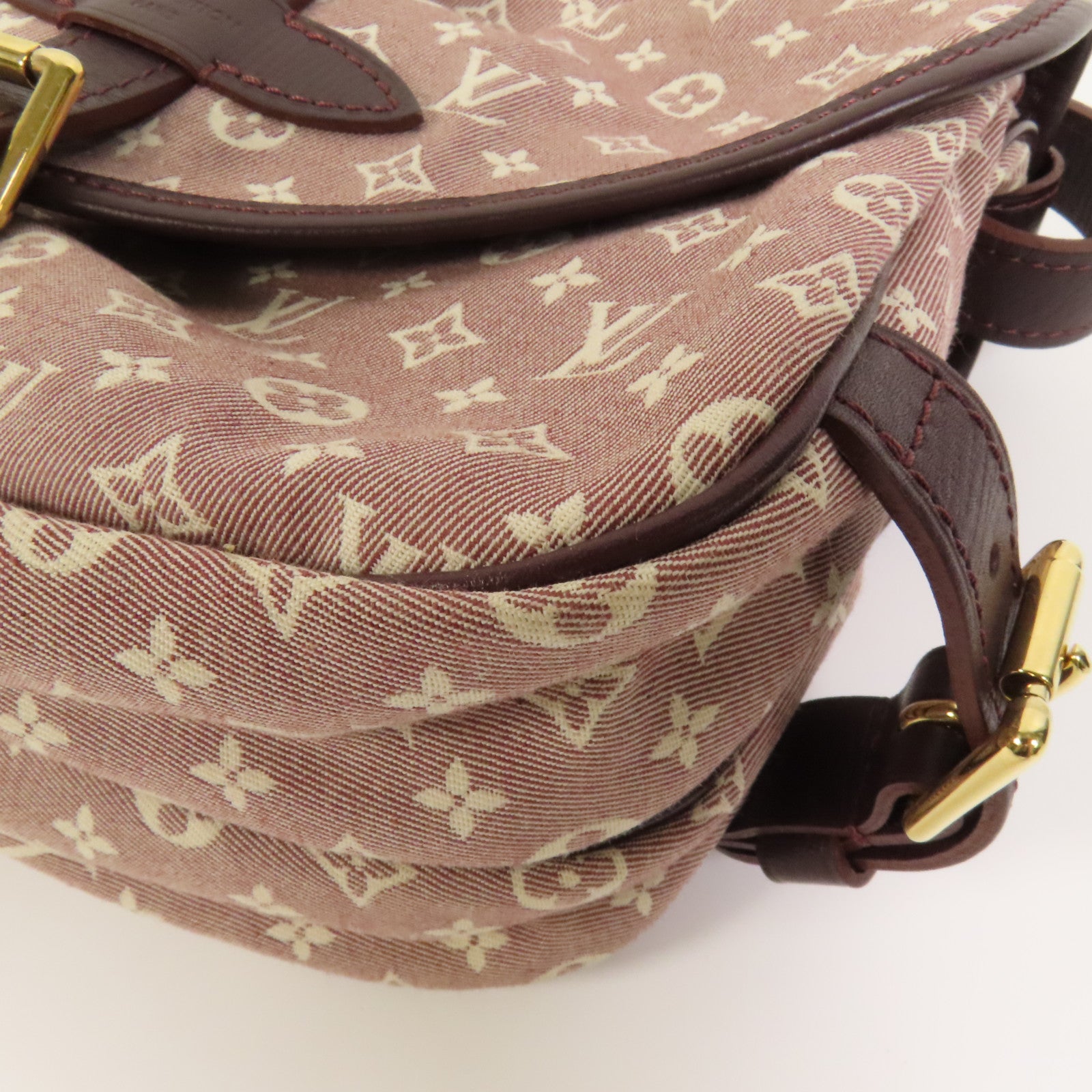 LOUIS VUITTON Monogram Mini Lin Saumur金扣肩背袋