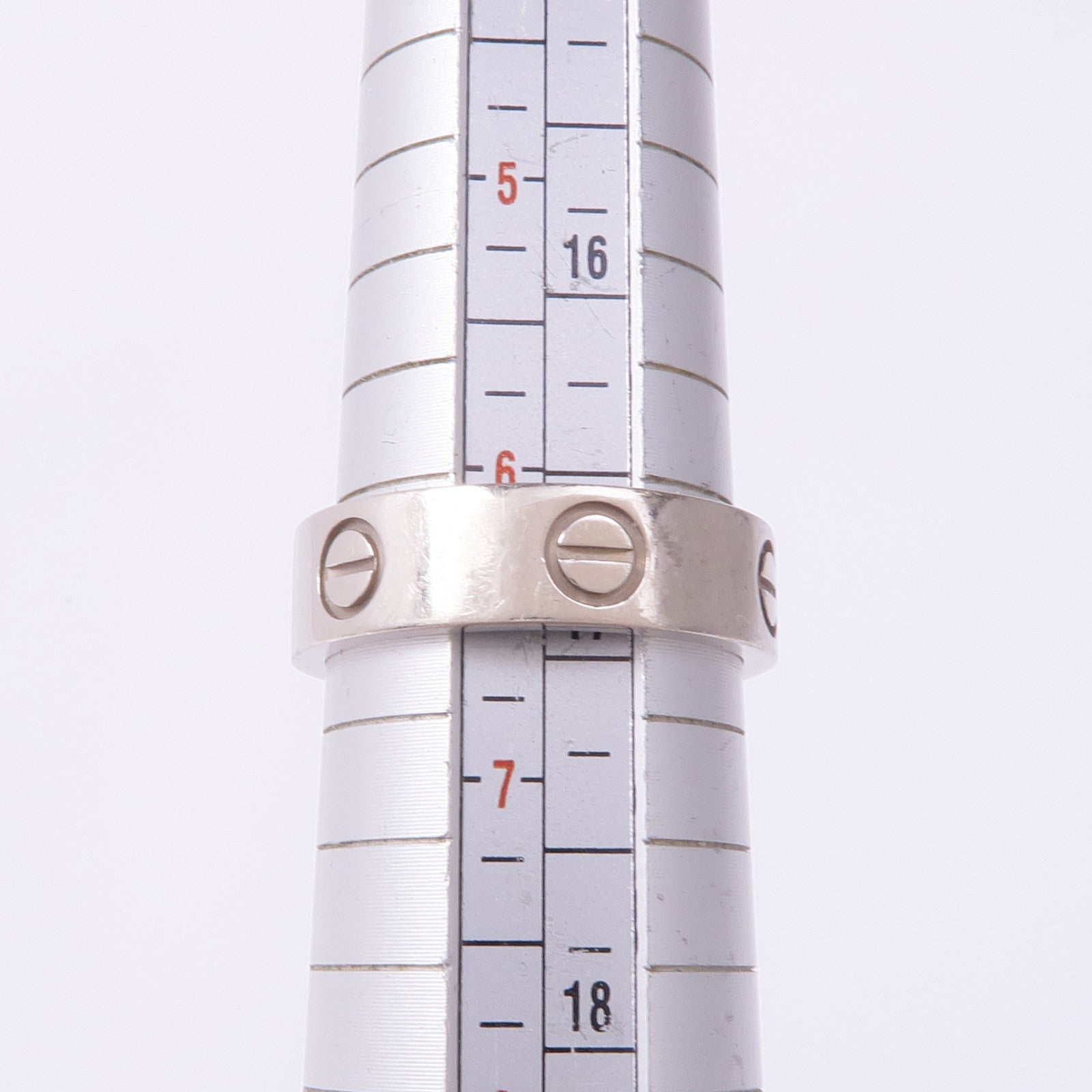 CARTIER 18K白金Love Ring戒指Cartier#53/US#6.25