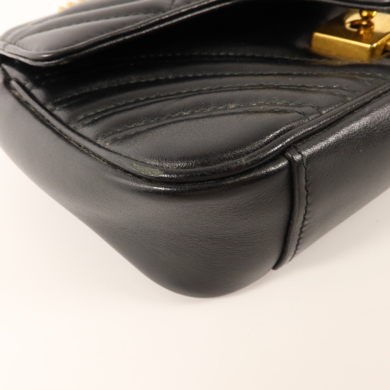 GUCCI 牛皮皮革GG Marmont Small鏈帶肩背袋