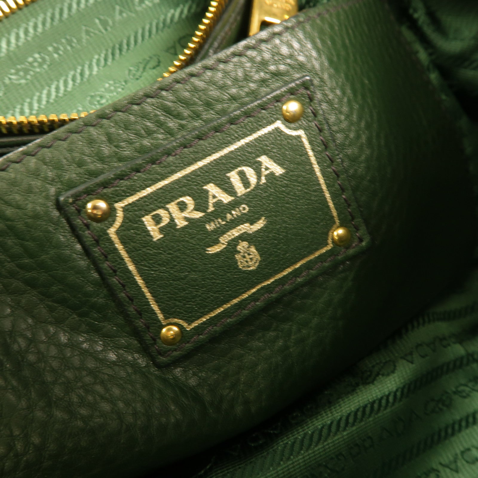 PRADA 牛皮皮革Side Pocket 2 Way Shoulder Bag手挽肩背兩用袋