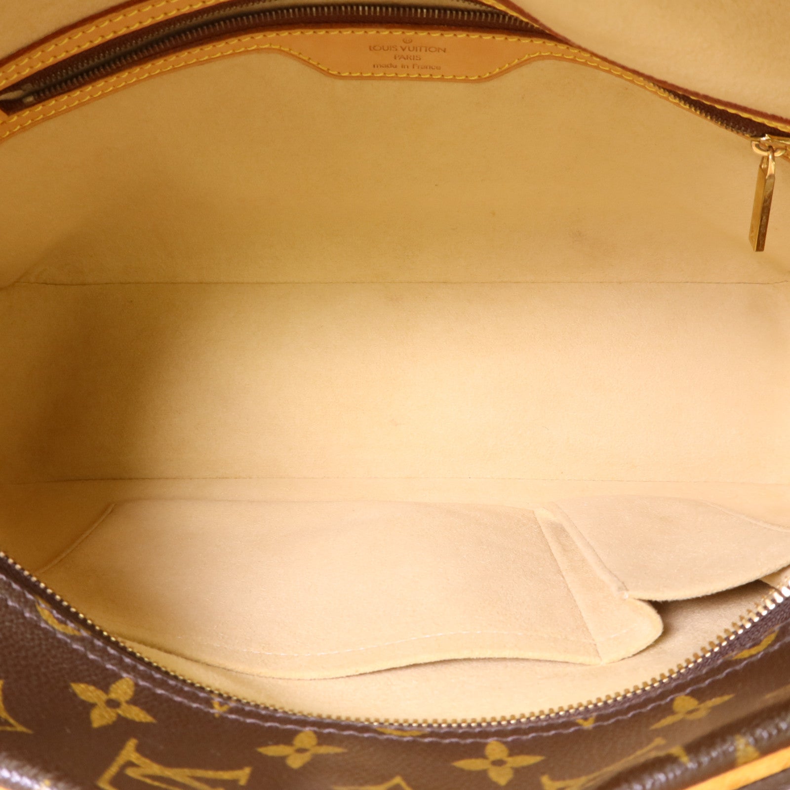 LOUIS VUITTON Monogram Cite GM金扣肩背袋棕色