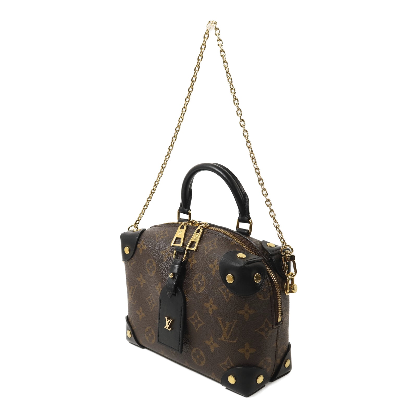 LOUIS VUITTON Monogram Petite Malle Souple手挽肩背兩用袋