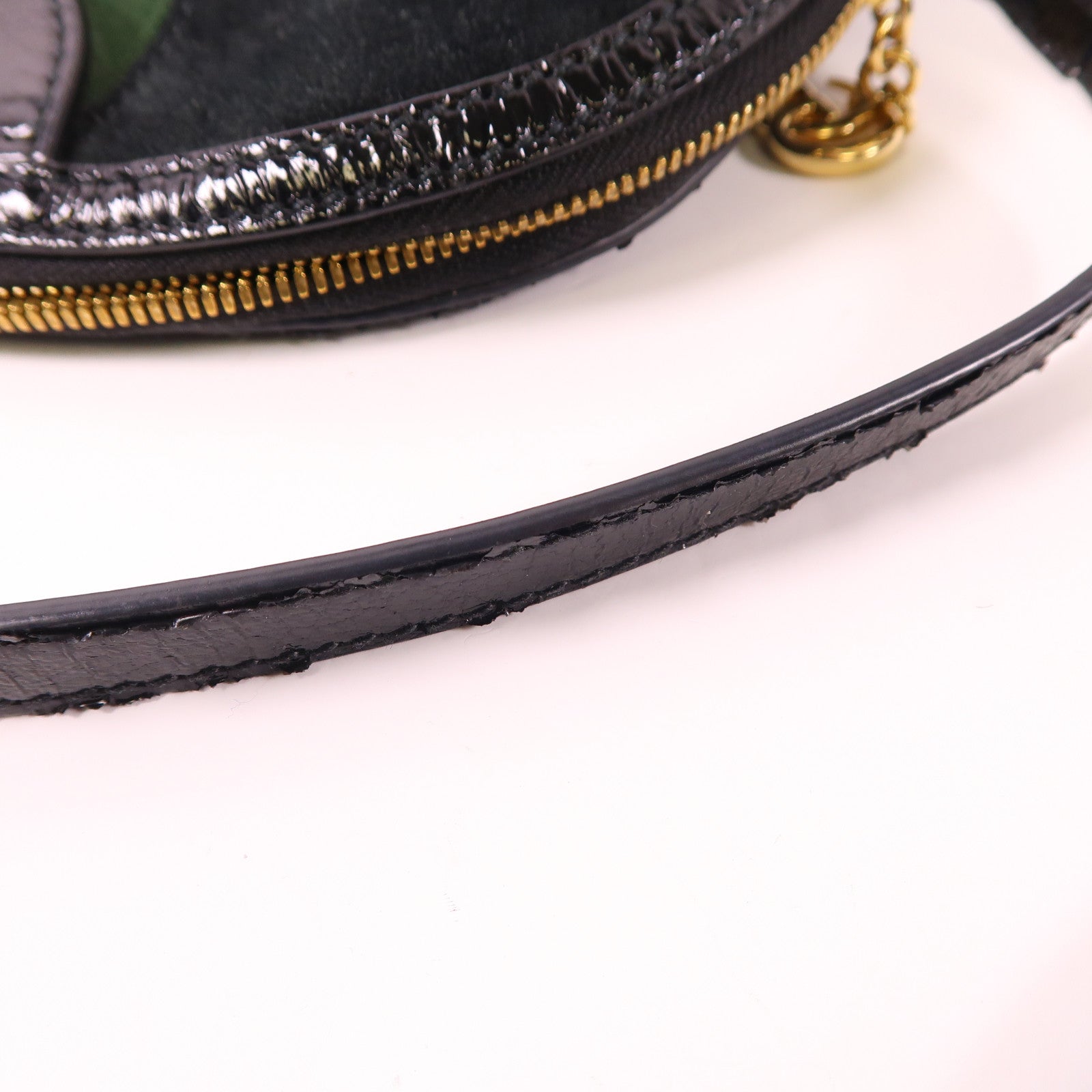 GUCCI 麂皮皮革Ophidia金扣肩背袋