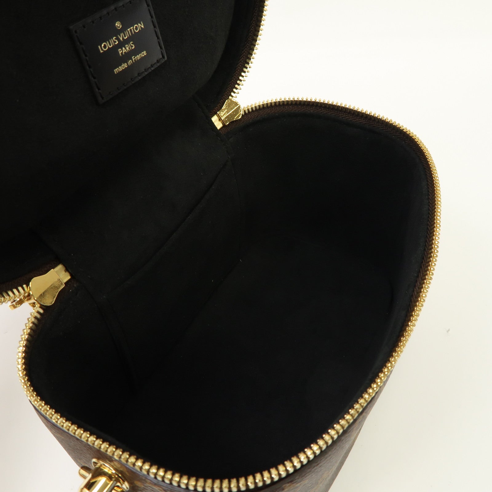 LOUIS VUITTON Monogram Reverse Vanity PM金扣手挽肩背兩用袋棕色