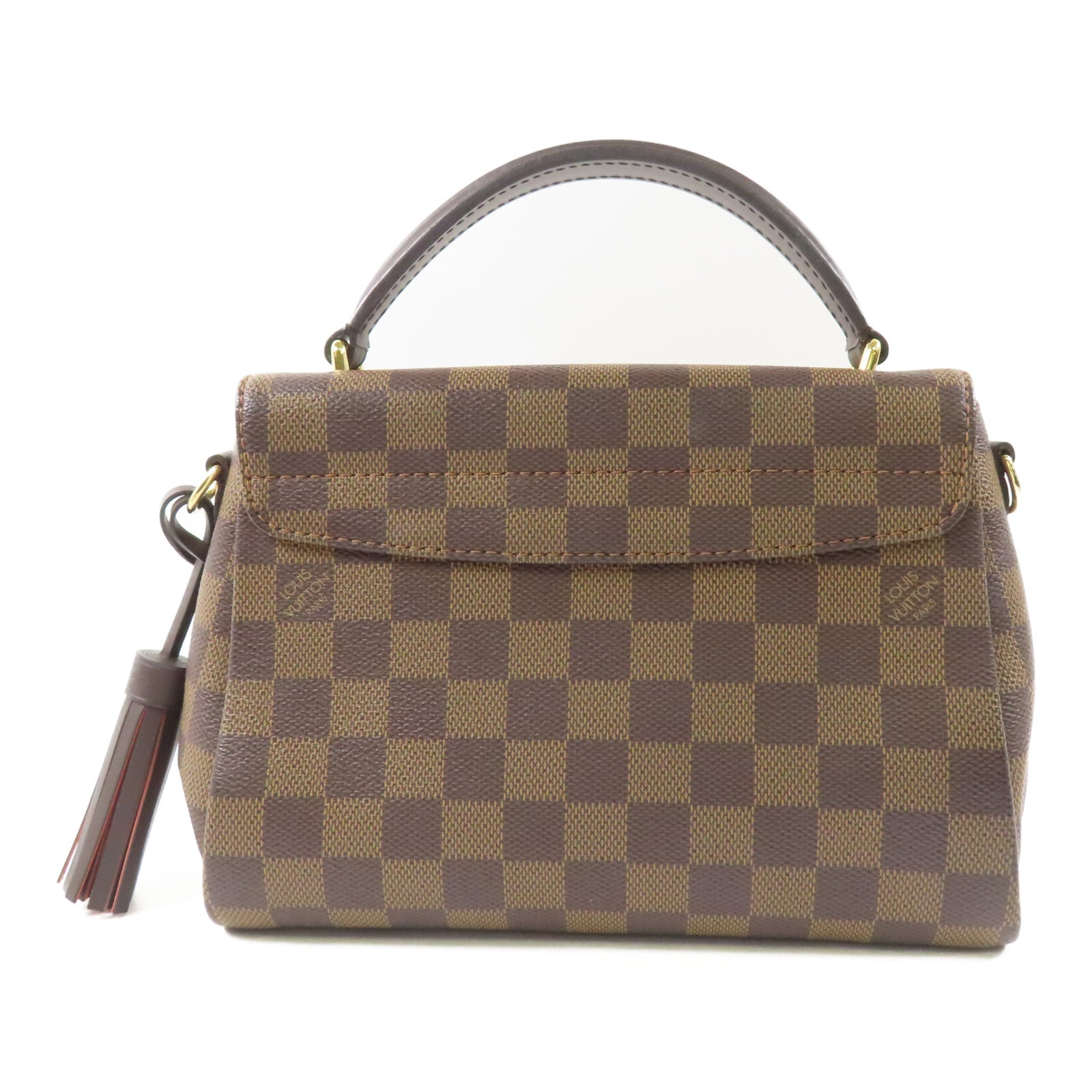 LOUIS VUITTON Damier Croisette金扣手挽肩背兩用袋