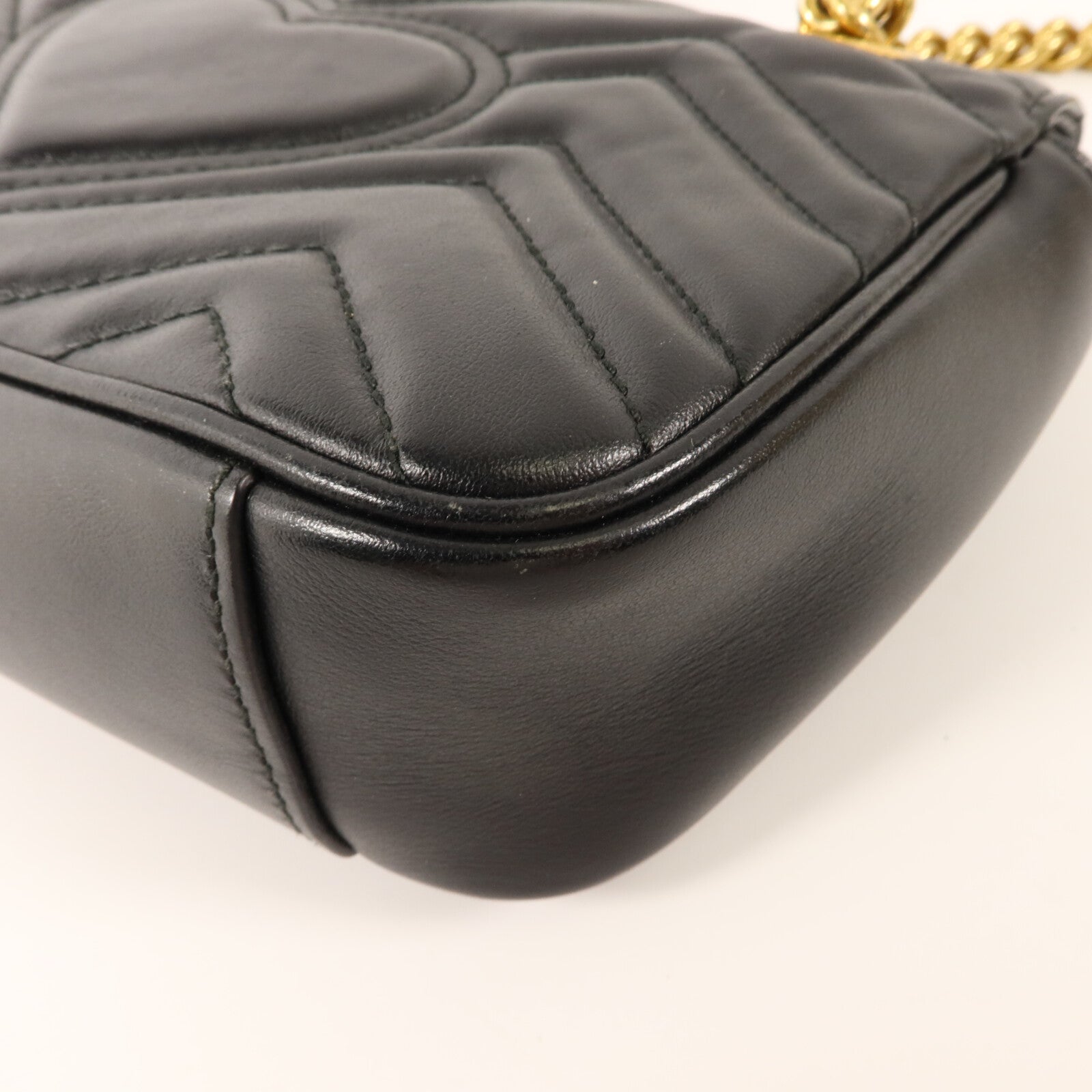 GUCCI 牛皮皮革GG Marmont Small鏈帶肩背袋