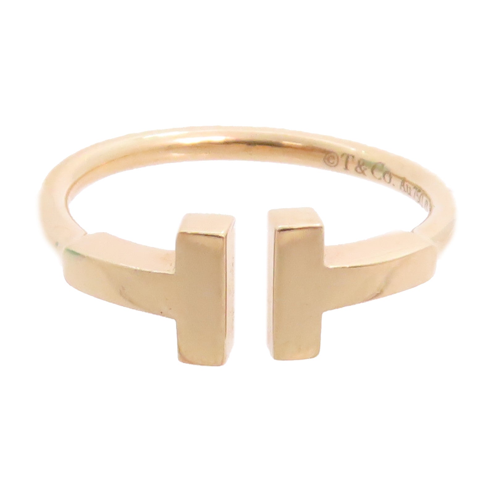 TIFFANY＆CO 18K玫瑰金T Wire Ring戒指US#4.75
