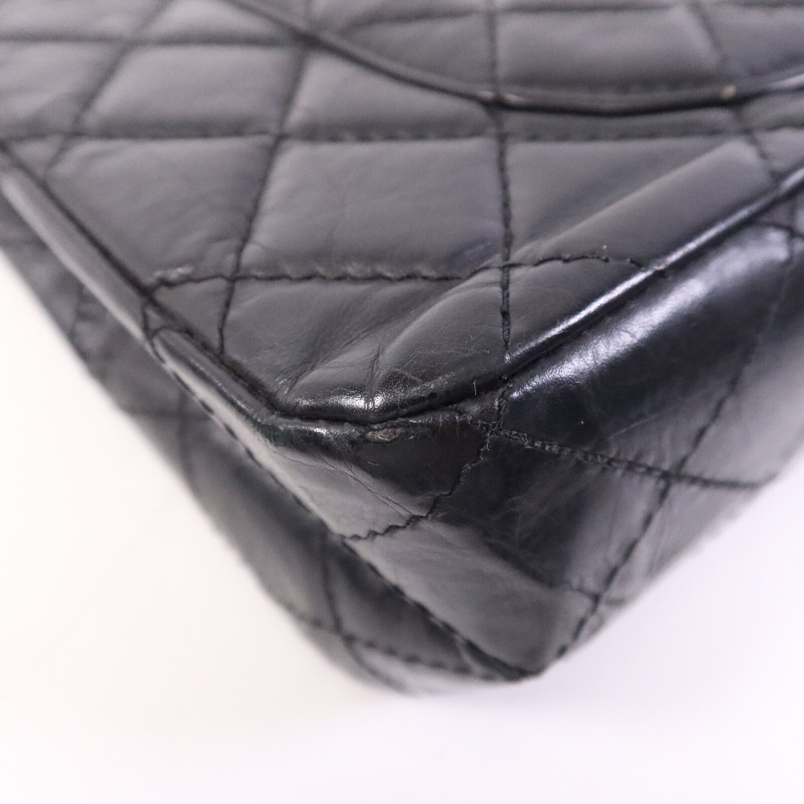 CHANEL 【激減優惠】牛皮皮革Chanel 2.55 Large銀扣鏈帶肩背袋