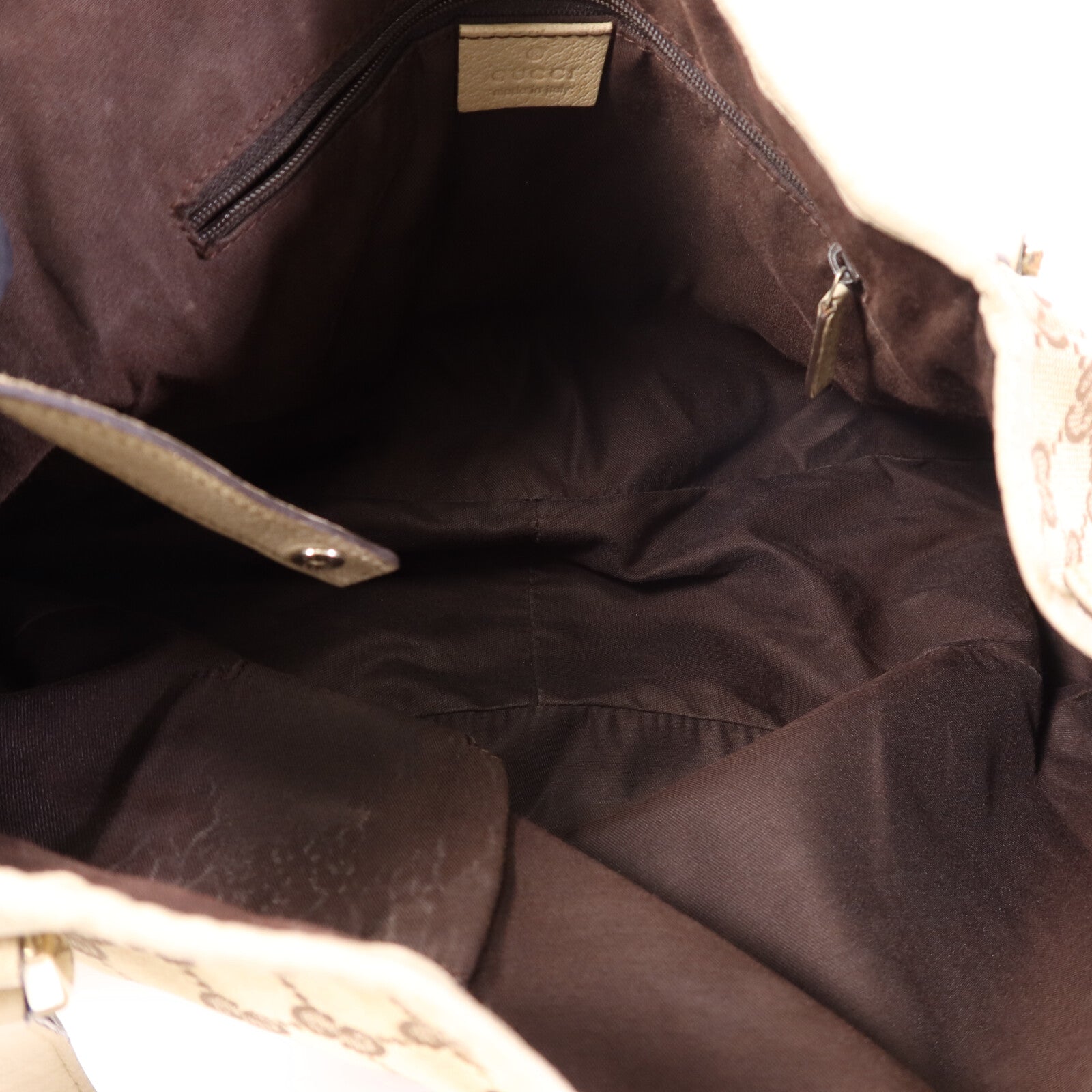 GUCCI 帆布Shoulder Bag金扣肩背袋