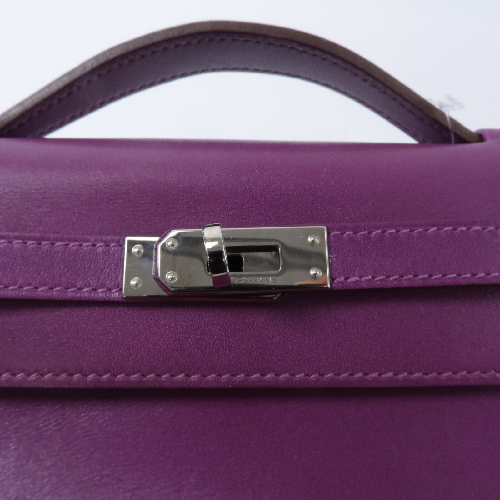 HERMES Swift皮革Kelly Pochette手挽袋Anemone