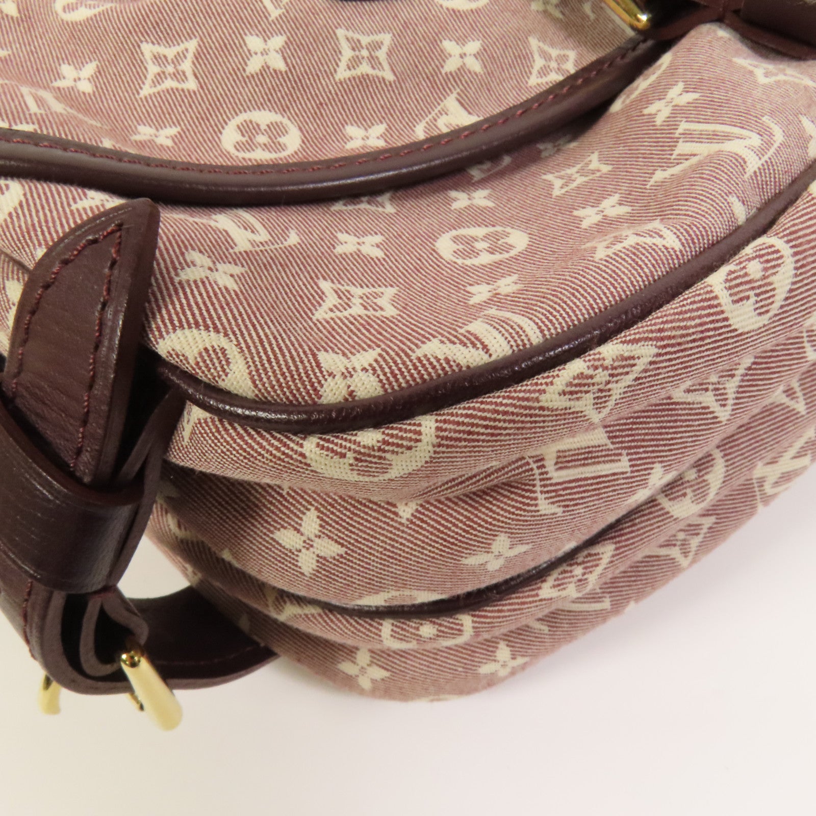 LOUIS VUITTON Monogram Mini Lin Saumur金扣肩背袋