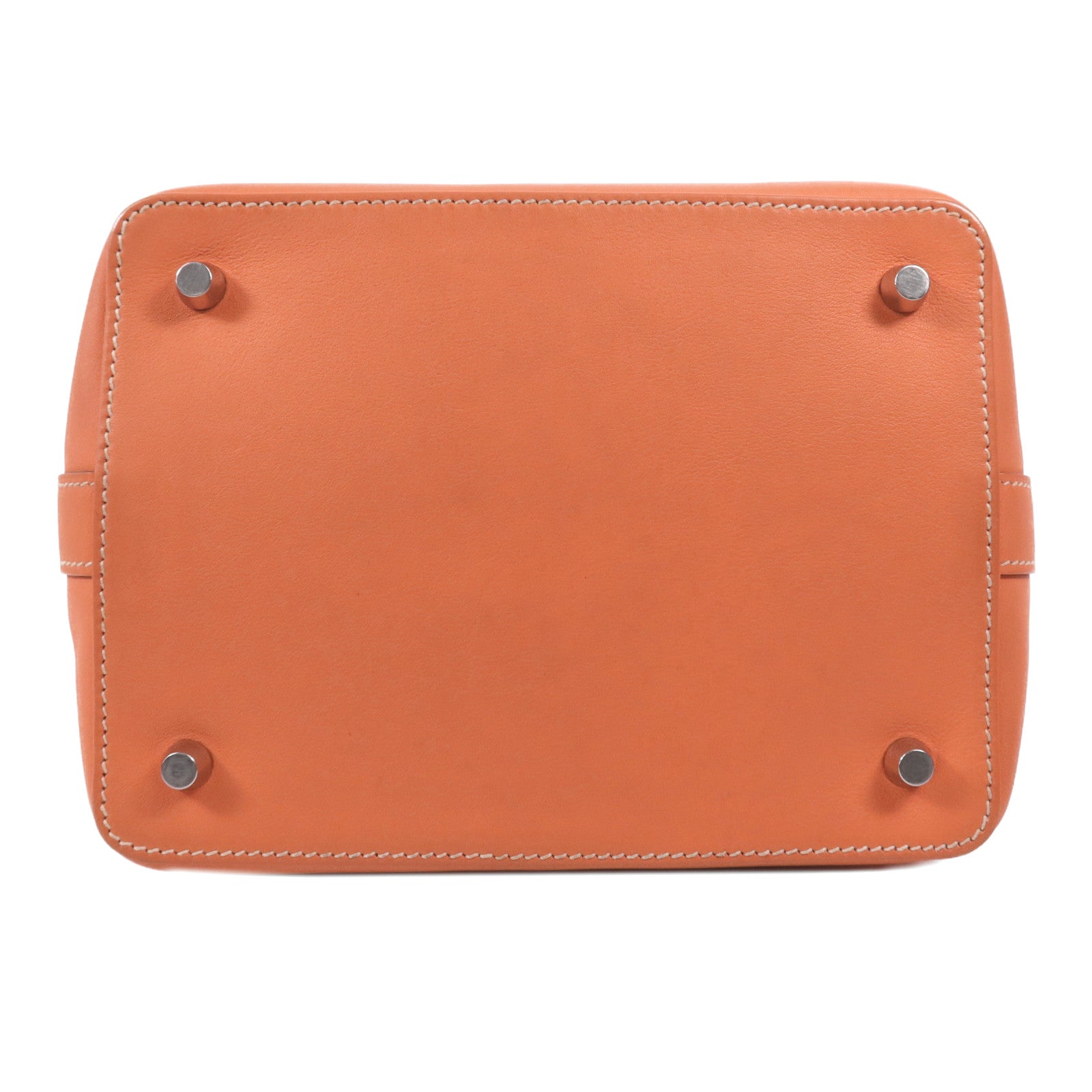 HERMES Swift皮革Toolbox 20銀扣手挽肩背兩用袋Crevette