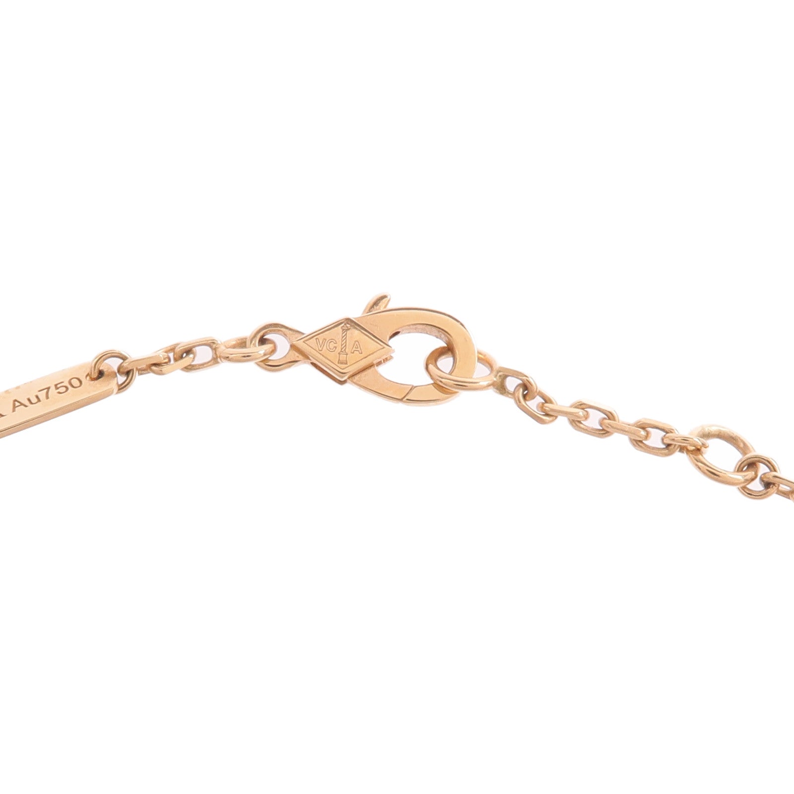 Van Cleef & Arpels 18K玫瑰金Lucky Spring Bracelet紅玉髓/縞瑪瑙手鏈