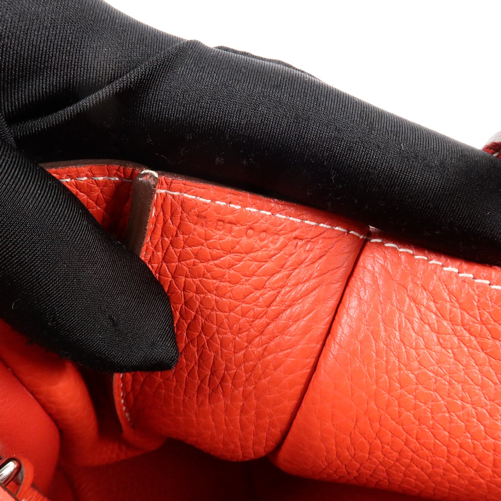 HERMES Clemence皮革Halzan 31手挽肩背兩用袋Rouge Casaque