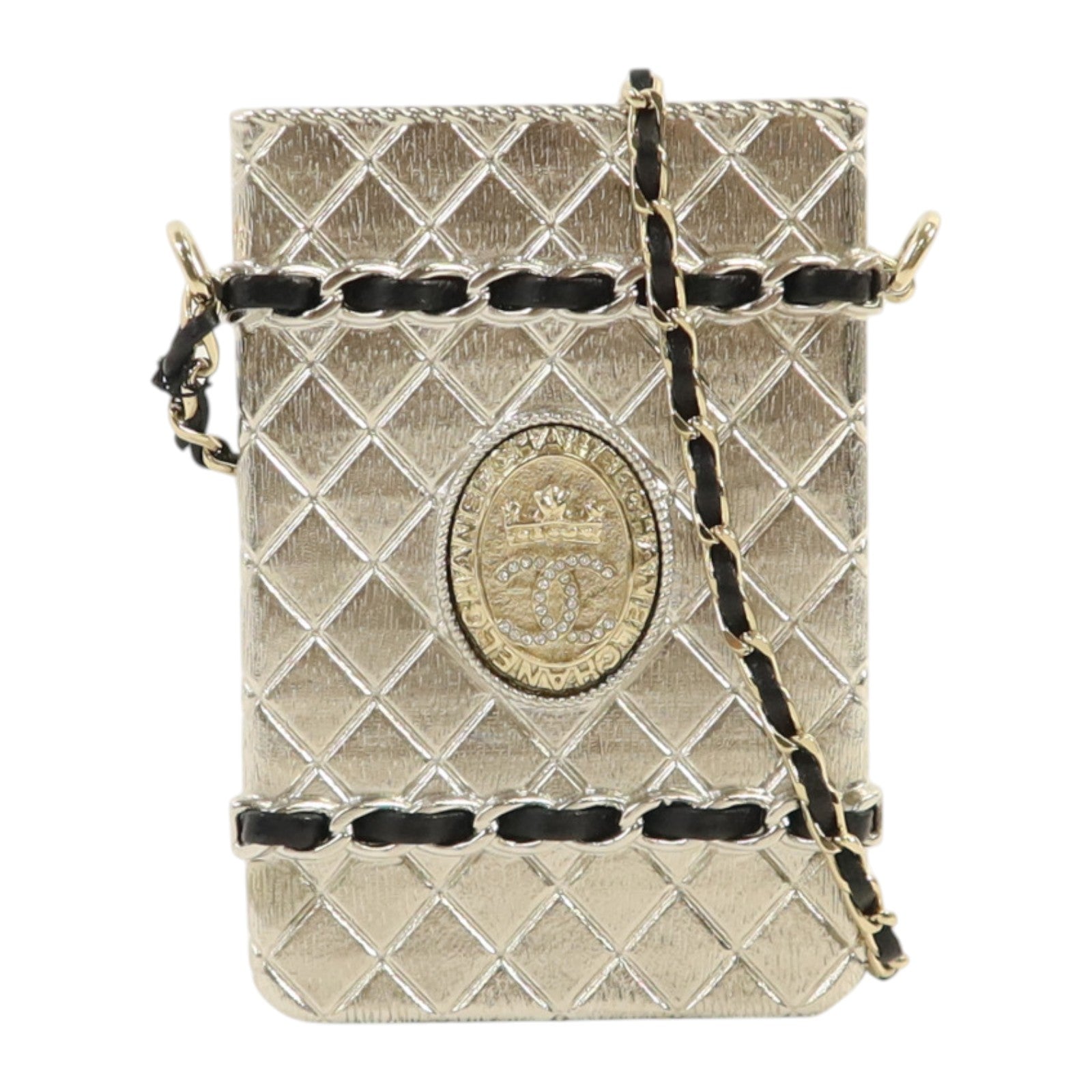 CHANEL 金屬Card Case With Chain金扣卡片套