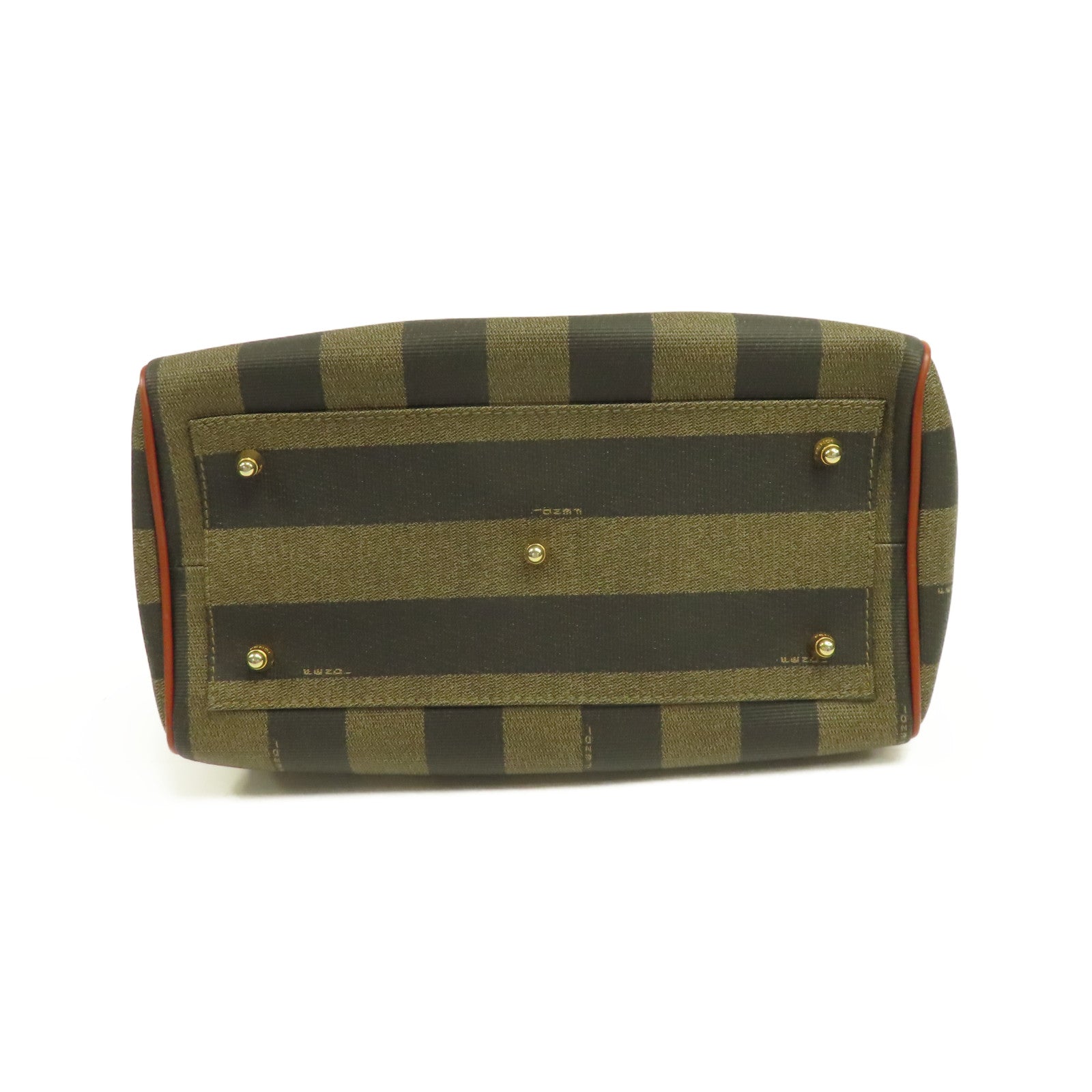 FENDI 塗層帆布Vintage Boston Bag金扣手挽肩背兩用袋啡色