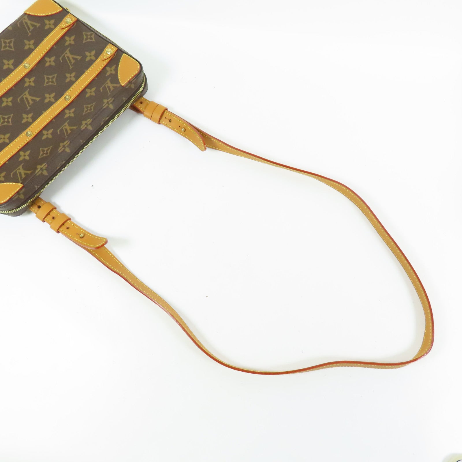 LOUIS VUITTON Monogram Soft Trunk Messenger PM金扣肩背袋