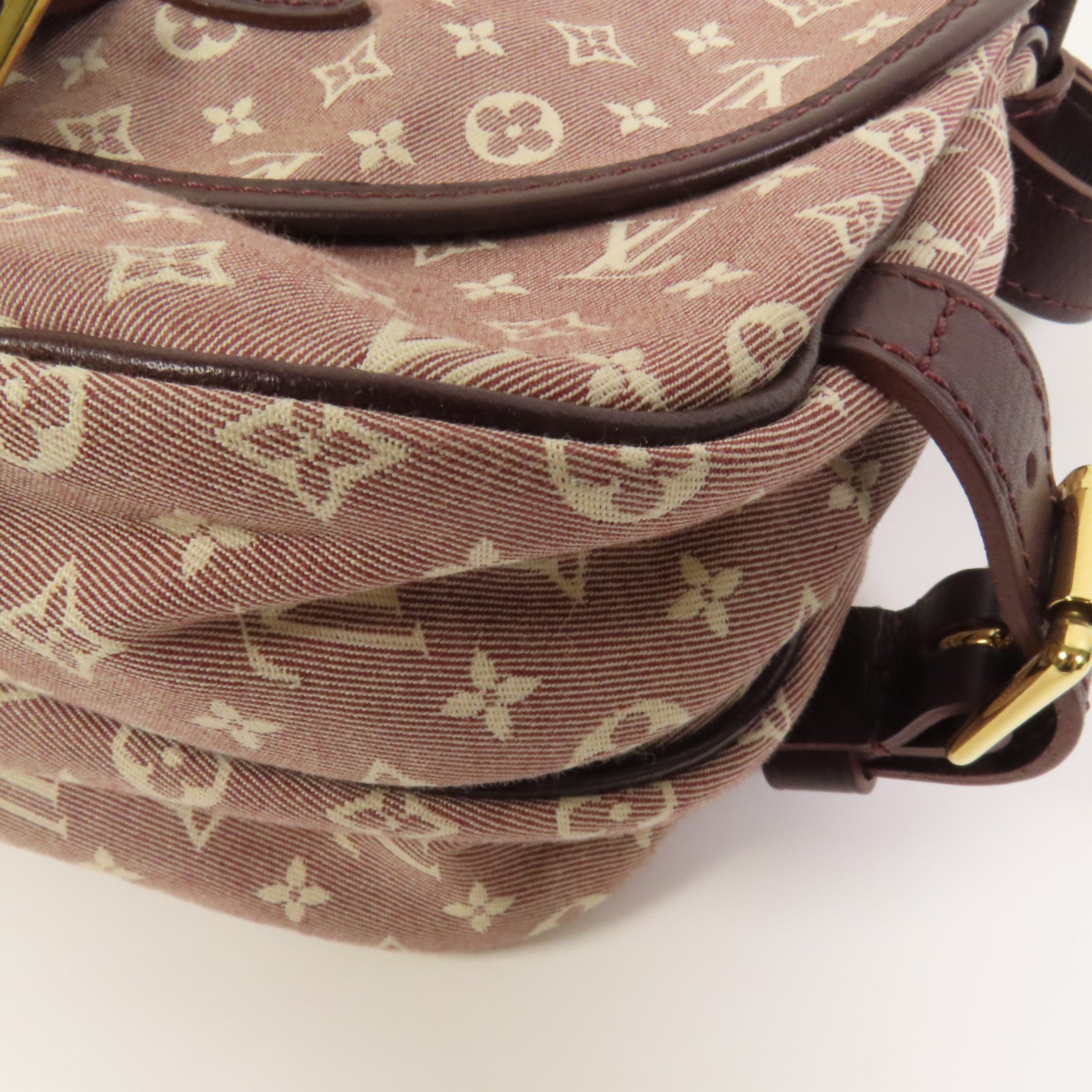 LOUIS VUITTON Monogram Mini Lin Saumur金扣肩背袋