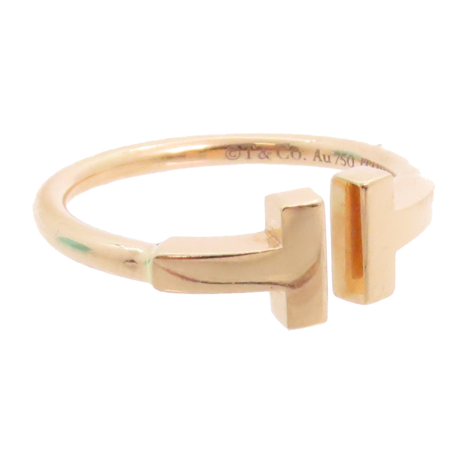 TIFFANY＆CO 18K玫瑰金T Wire Ring戒指US#4.75