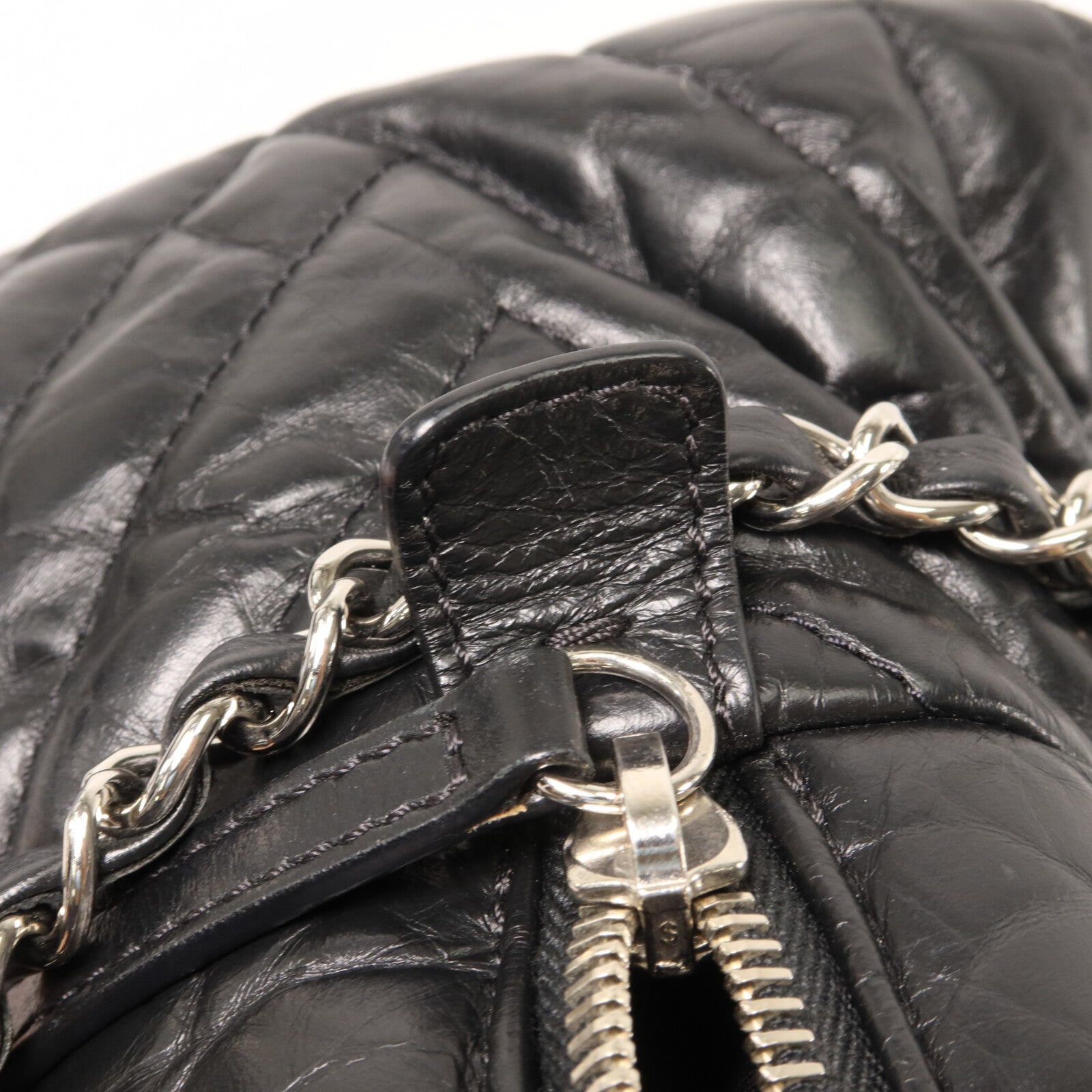 CHANEL 牛皮皮革Shoulder Bag鏈帶手挽肩背兩用袋