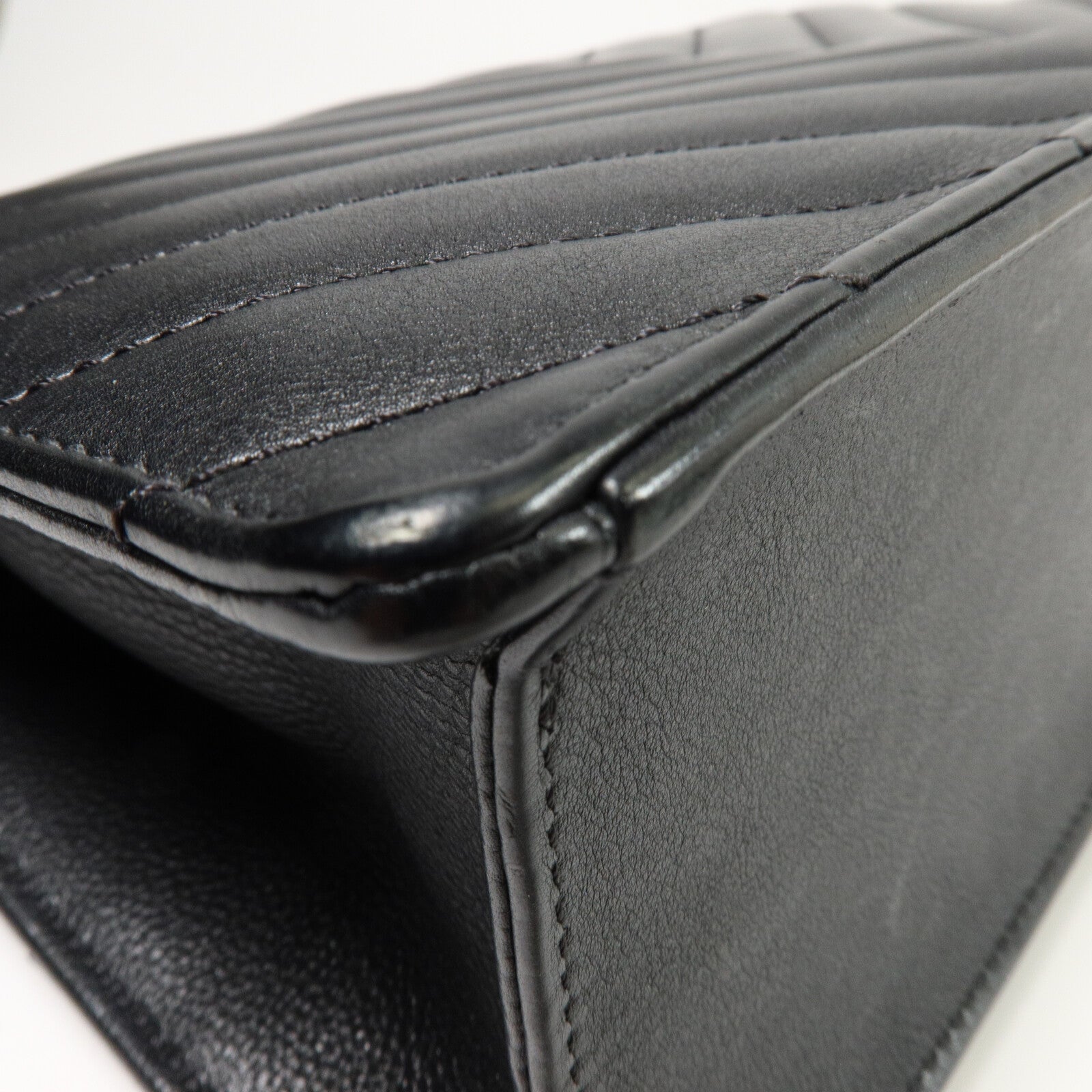 CHANEL 牛皮皮革Large Chevron Flap Bag鏈帶肩背袋