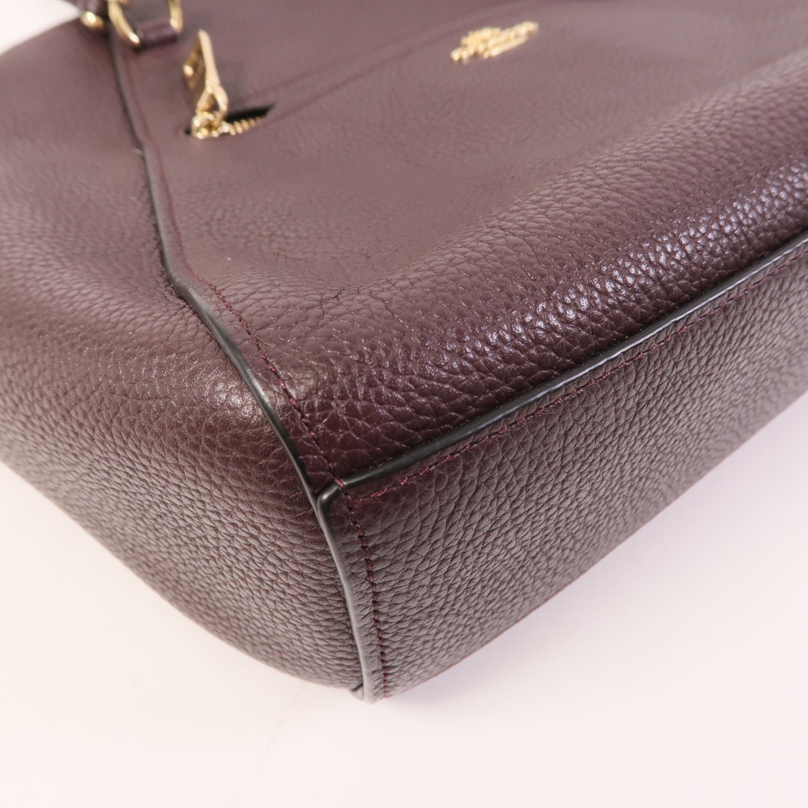 COACH 牛皮皮革Shoulder Bag金扣手挽肩背兩用袋