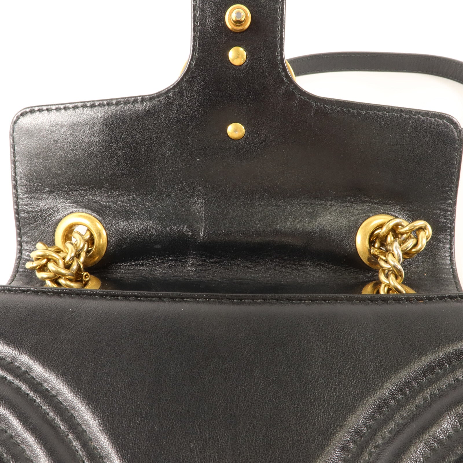 GUCCI 牛皮皮革GG Marmont Small鏈帶肩背袋