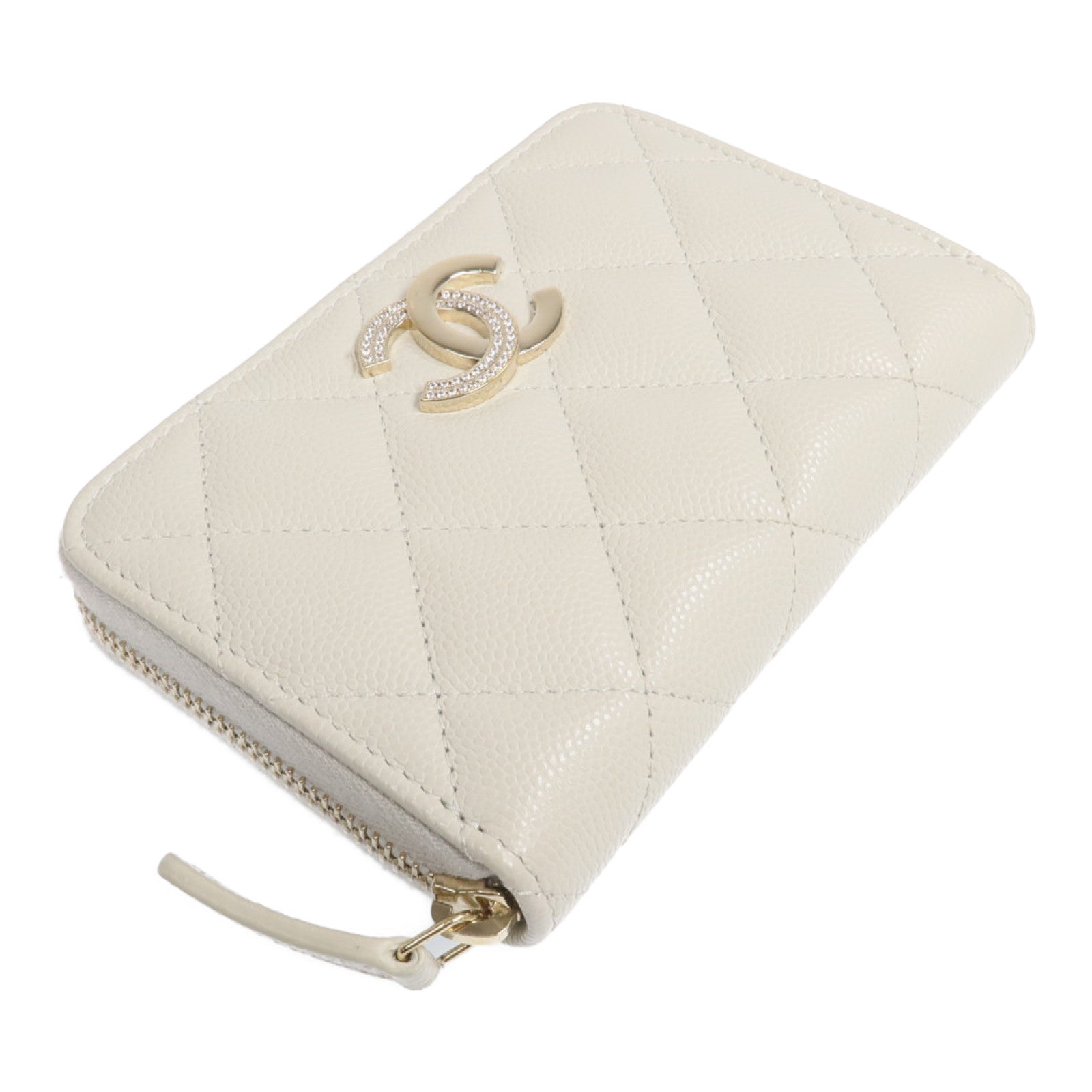 CHANEL 牛皮皮革Card Case銀扣卡片套