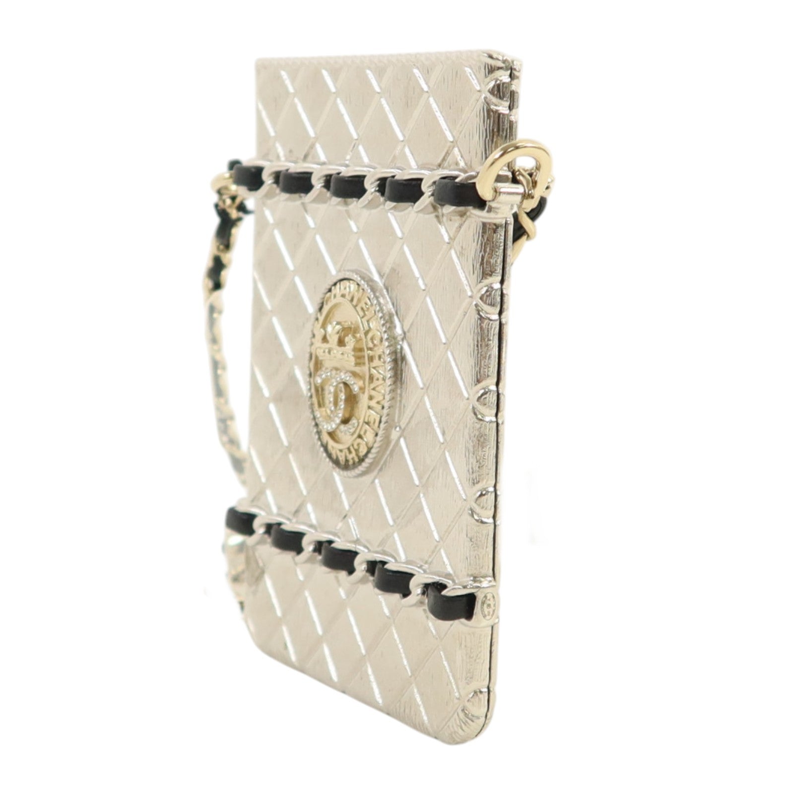 CHANEL 金屬Card Case With Chain金扣卡片套