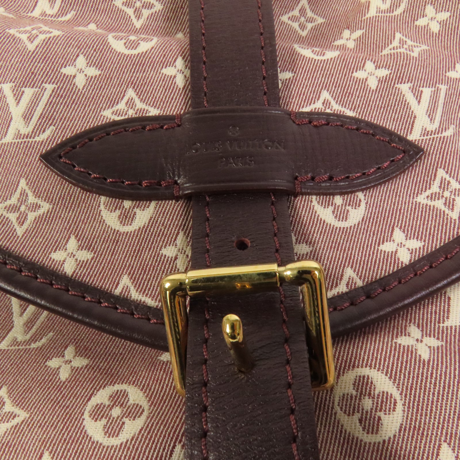 LOUIS VUITTON Monogram Mini Lin Saumur金扣肩背袋