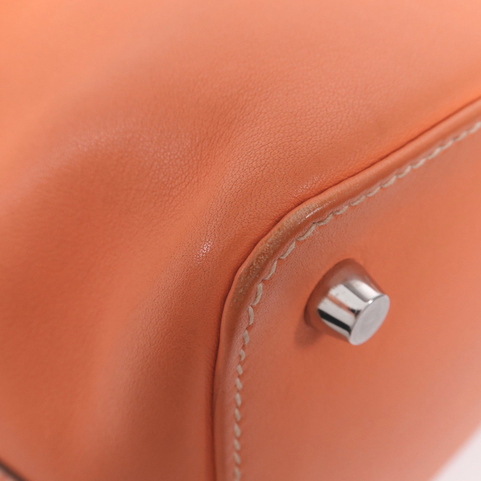 HERMES Swift皮革Toolbox 20銀扣手挽肩背兩用袋Crevette