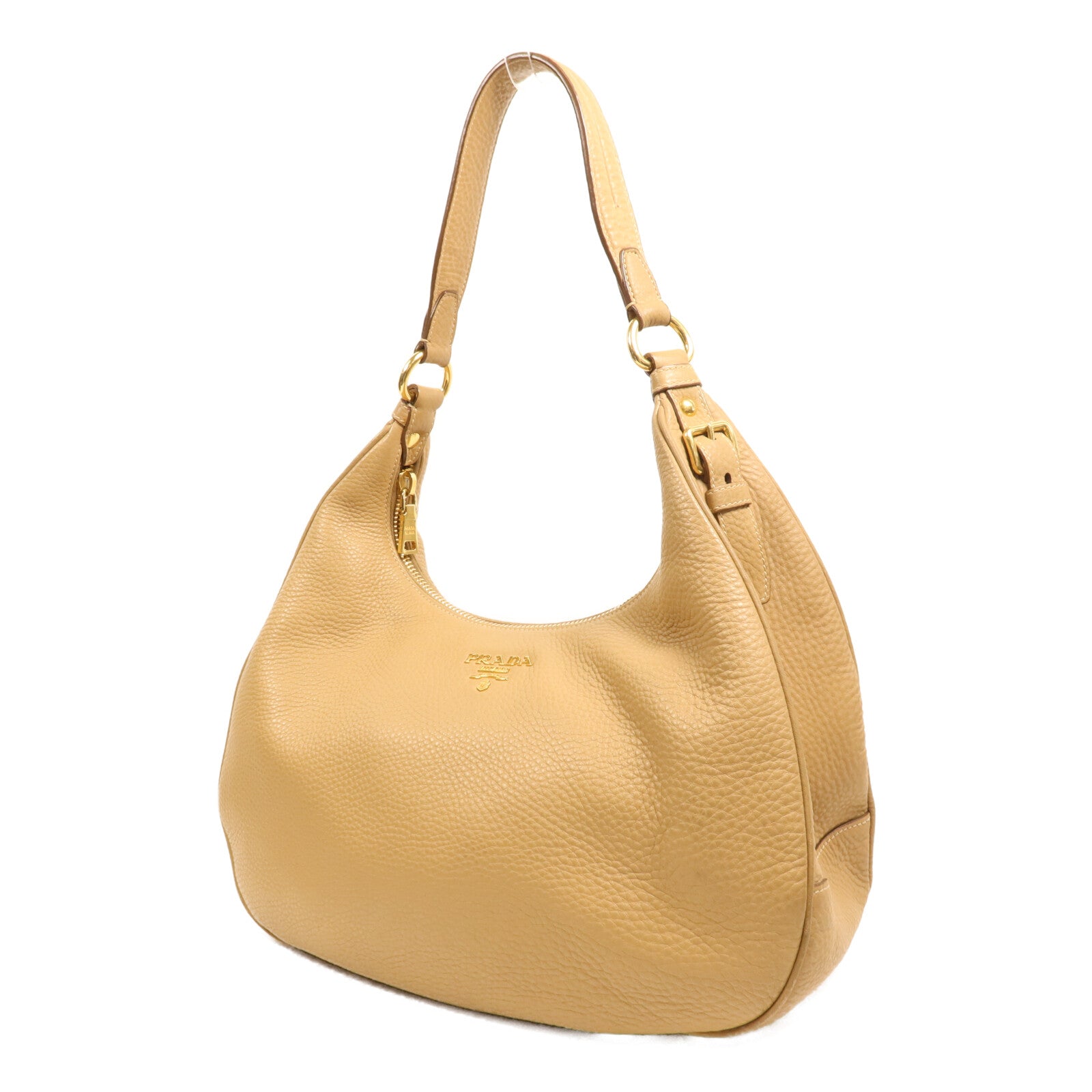 PRADA 牛皮皮革Bluette Vitello Daino金扣肩背袋
