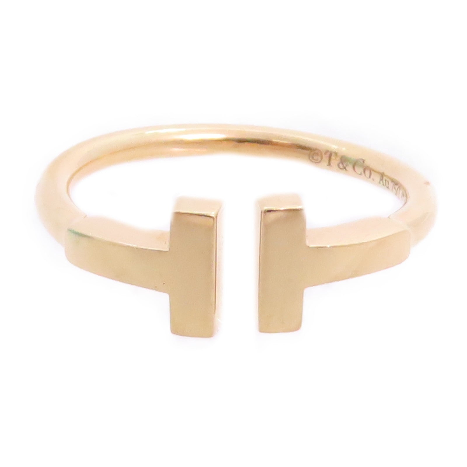 TIFFANY＆CO 18K玫瑰金T Wire Ring戒指US#4.75