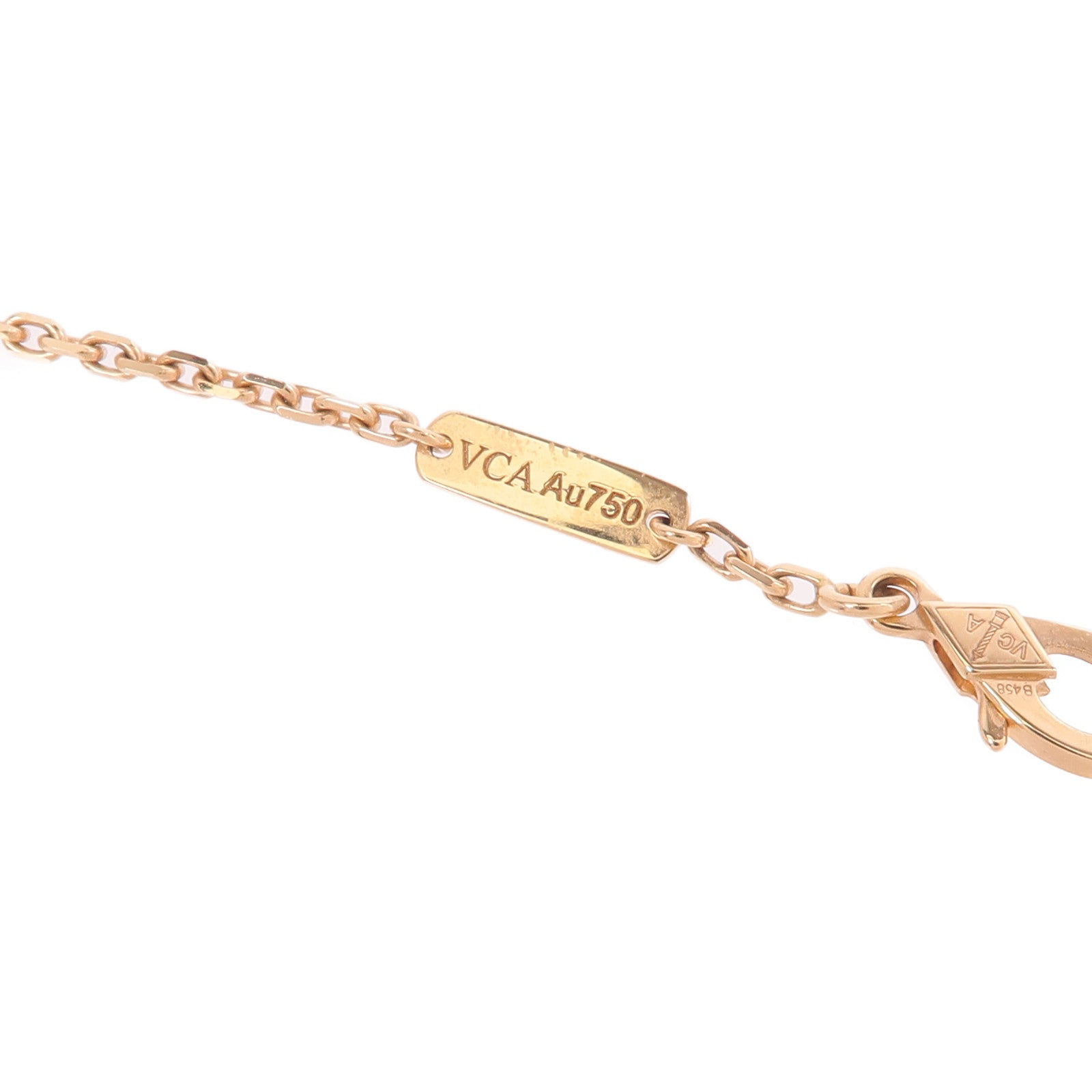 Van Cleef & Arpels 18K玫瑰金Lucky Spring Bracelet紅玉髓/縞瑪瑙手鏈