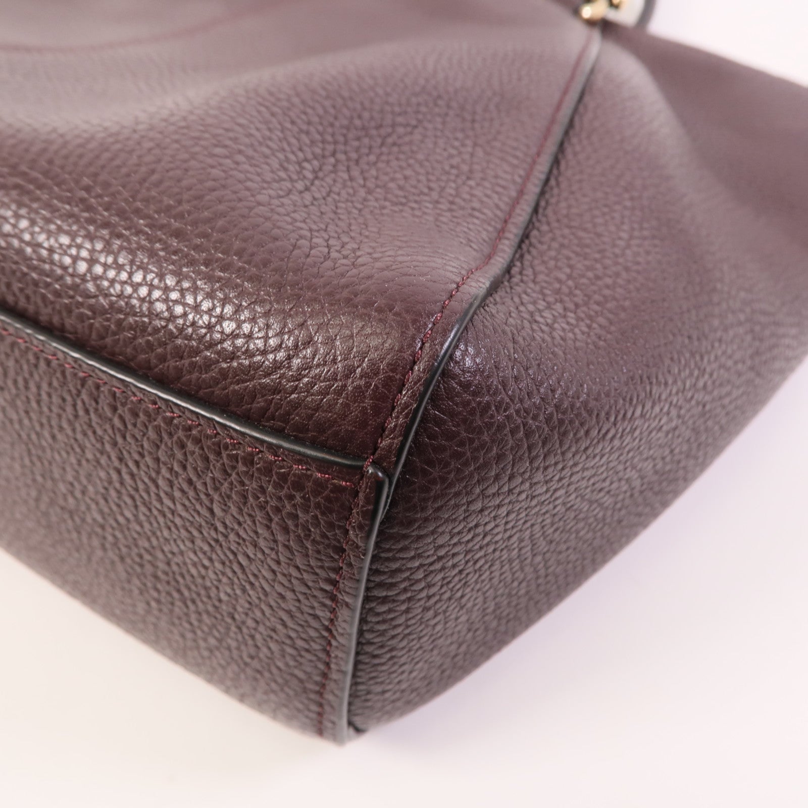 COACH 牛皮皮革Shoulder Bag金扣手挽肩背兩用袋