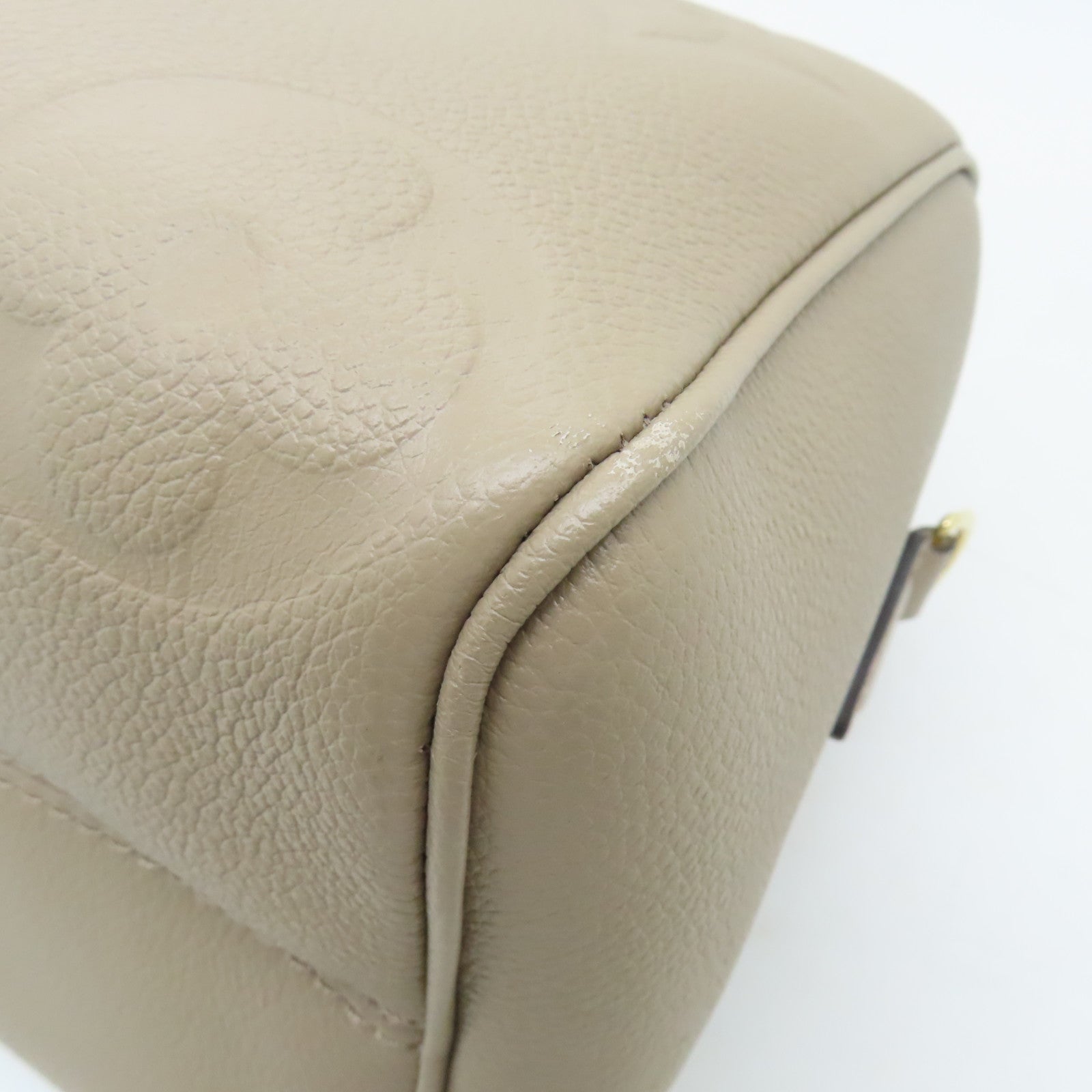 LOUIS VUITTON 【激減優惠】Monogram Empreinte Speedy Bandouliere 25金扣手挽肩背兩用袋米色