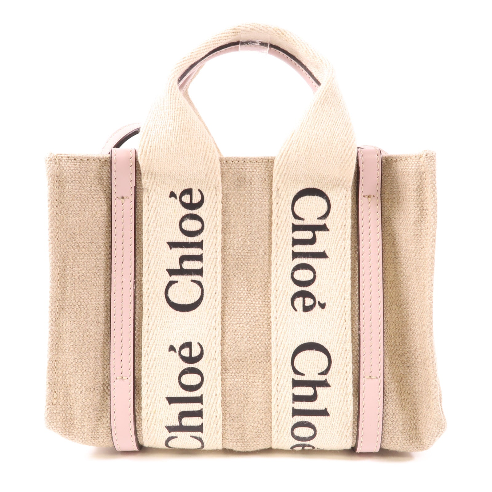 Chloe 帆布Mini Woody Tote手挽肩背兩用袋