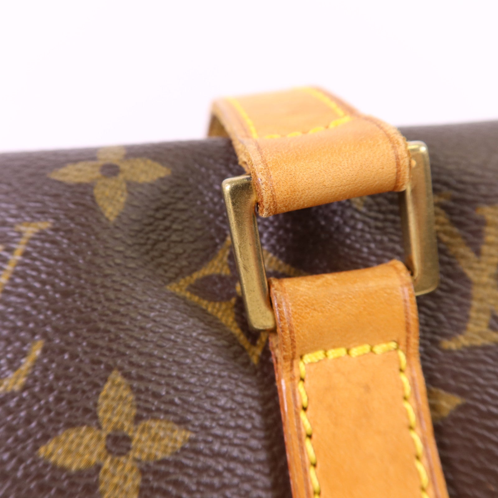 LOUIS VUITTON Monogram Cite GM金扣肩背袋棕色