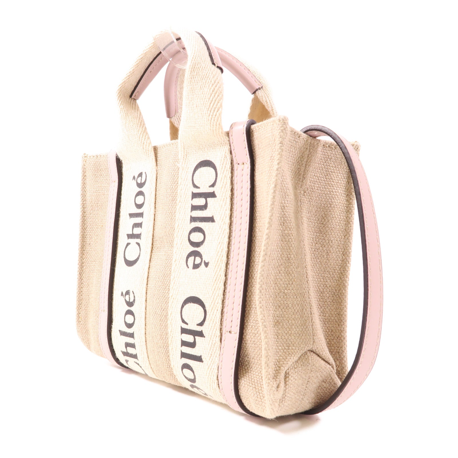 Chloe 帆布Mini Woody Tote手挽肩背兩用袋