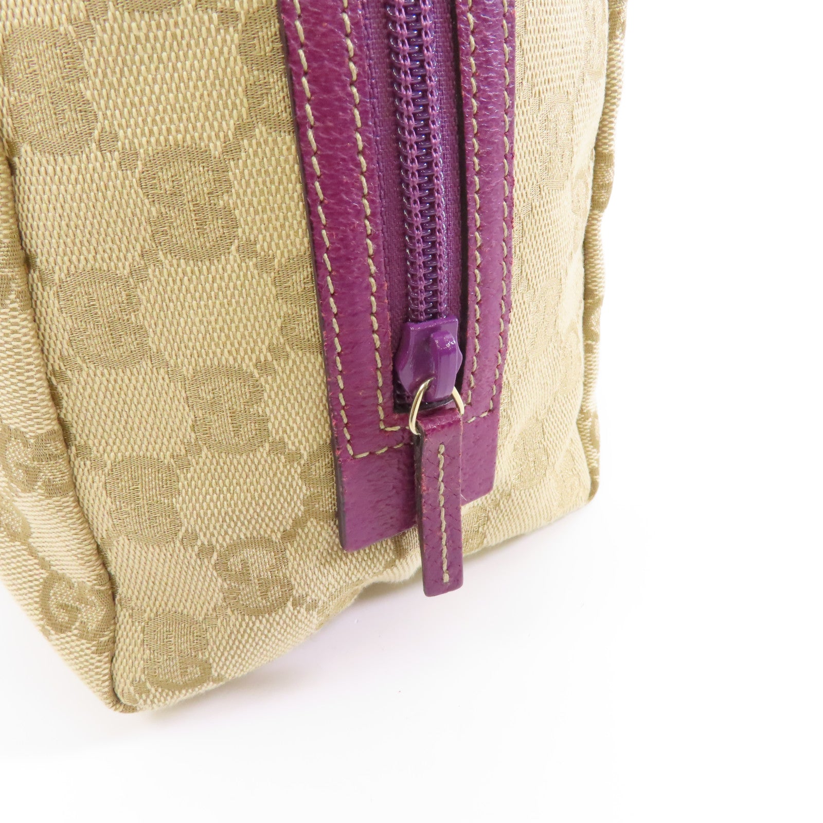 GUCCI 帆布Handbag手挽袋棕色/紫色
