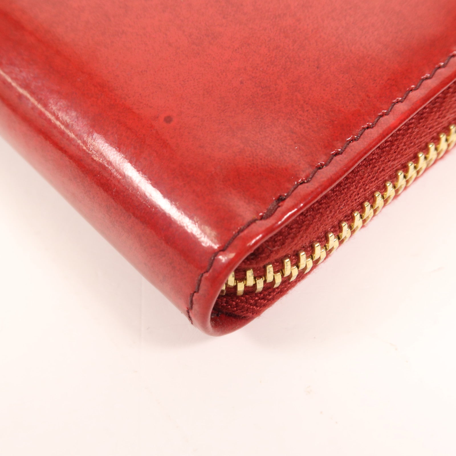 PRADA 漆皮皮革Long wallet金扣長錢包