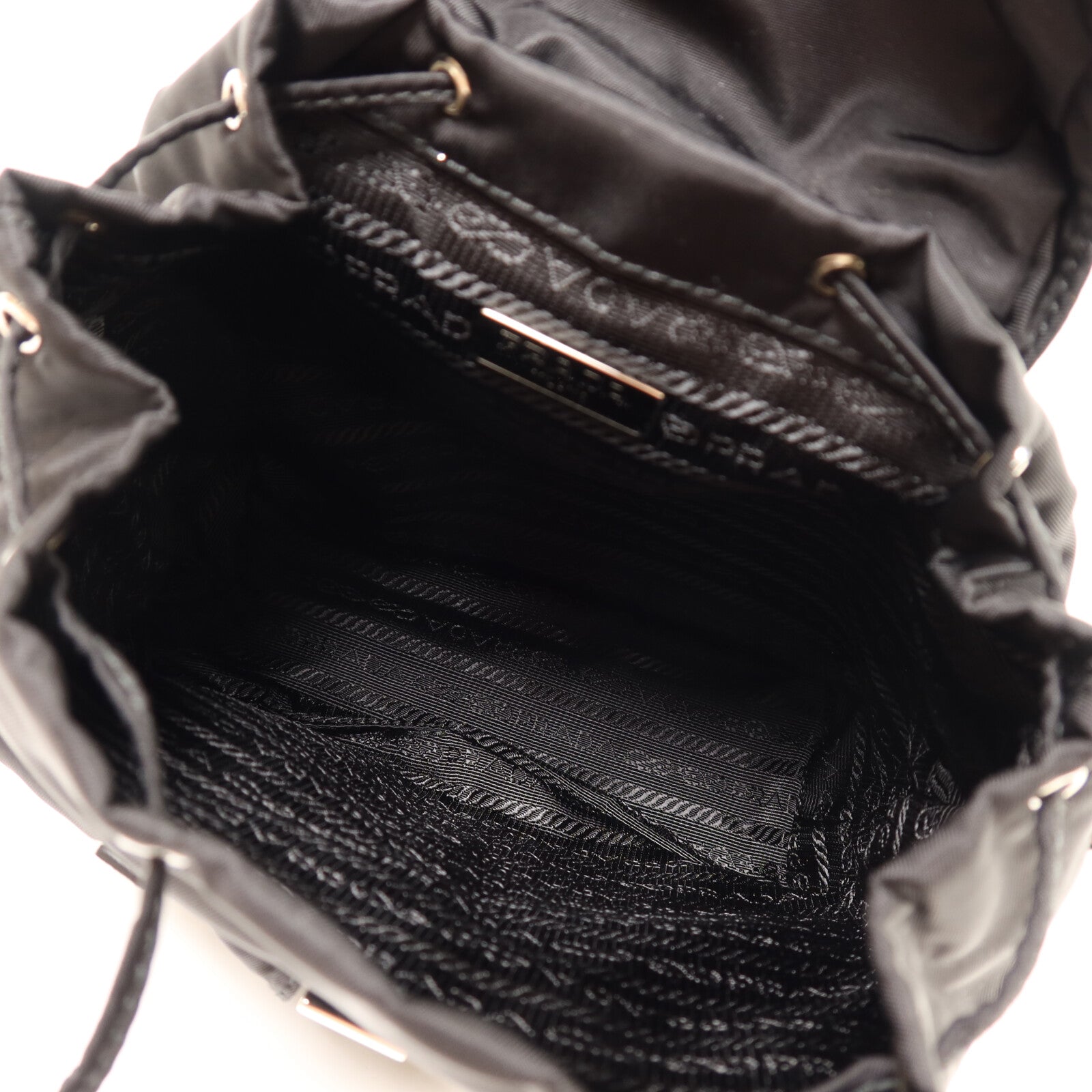 PRADA 尼龍Mini Backpack Chain Shoulder銀扣鏈帶手挽肩背兩用袋