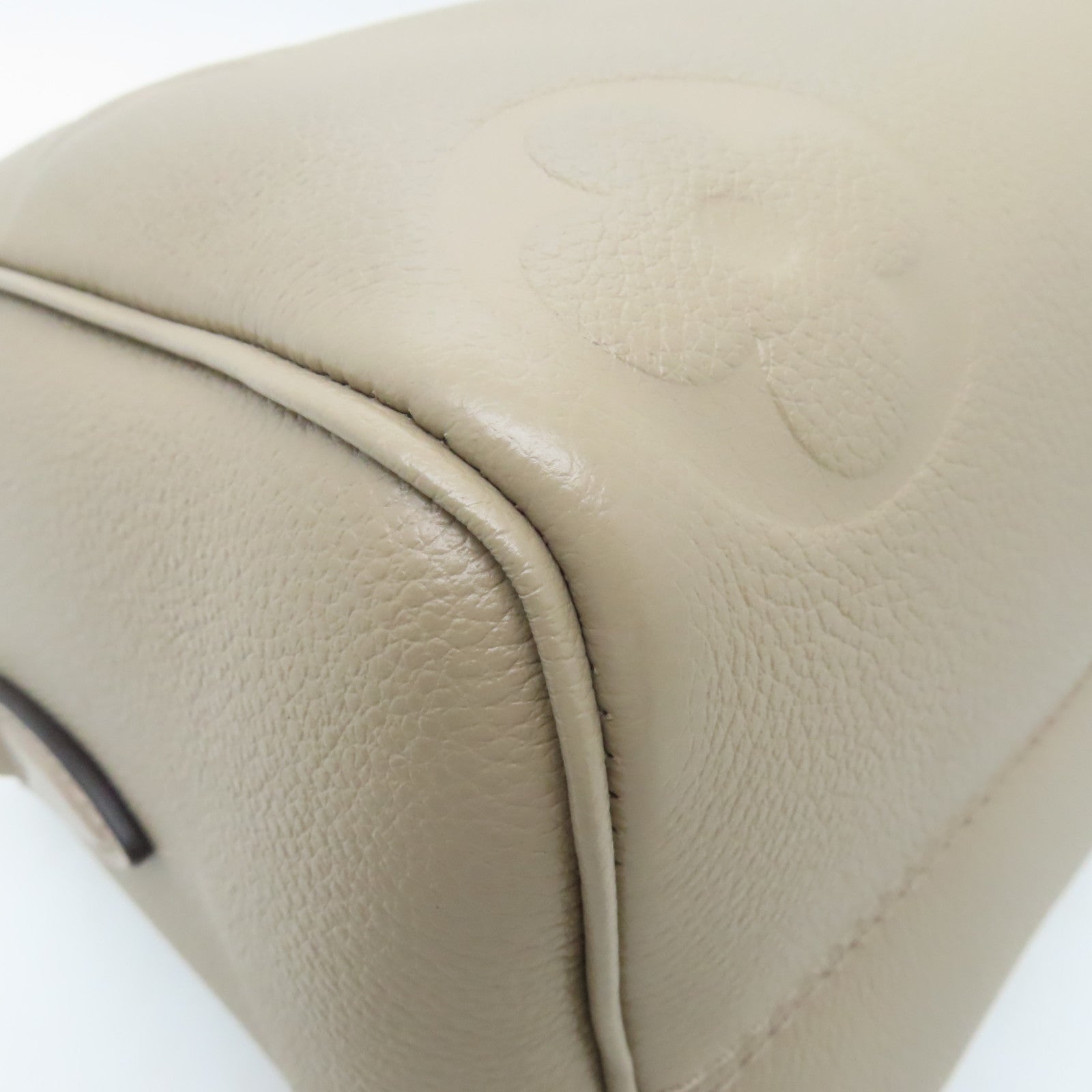 LOUIS VUITTON 【激減優惠】Monogram Empreinte Speedy Bandouliere 25金扣手挽肩背兩用袋米色