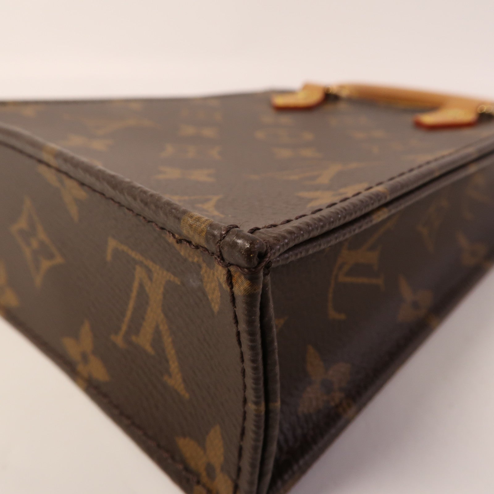 LOUIS VUITTON 【激減優惠】Monogram Petit Sac Plat金扣手挽肩背兩用袋Monogram Petit Sac Plat金扣手挽肩背兩用袋