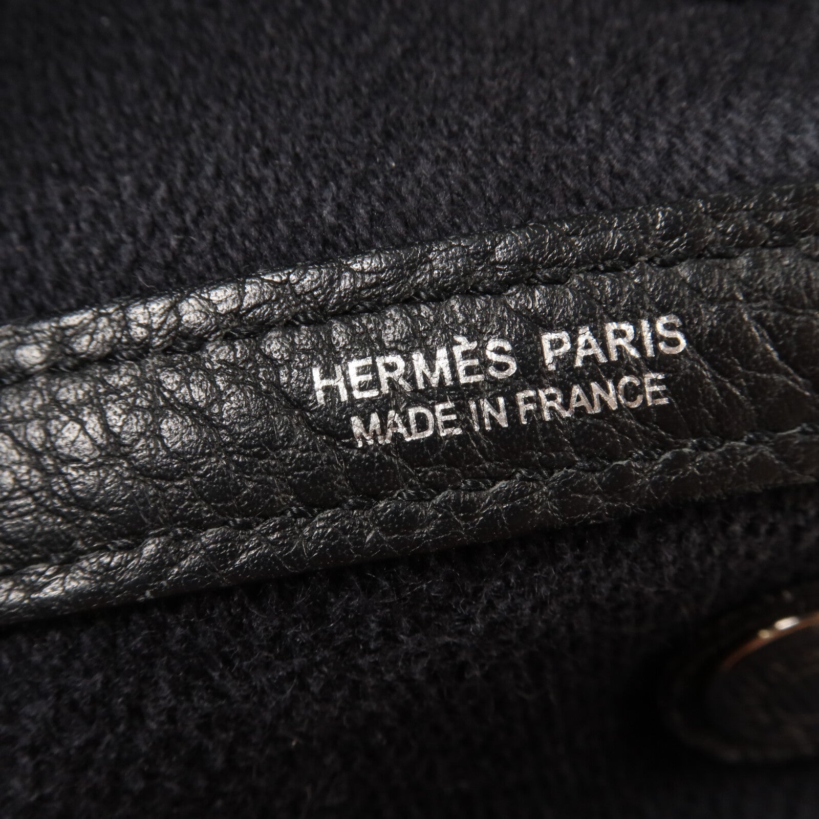 HERMES 帆布/Negonda皮革Garden Party TPM手挽袋Noir/Ecru