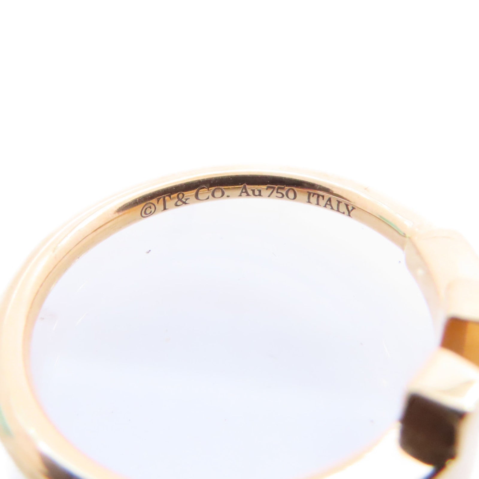 TIFFANY＆CO 18K玫瑰金T Wire Ring戒指US#4.75