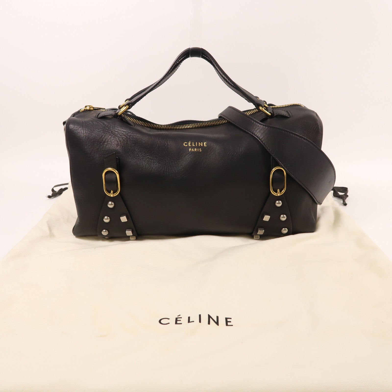 CELINE 牛皮皮革2 Way Shoulder手挽肩背兩用袋
