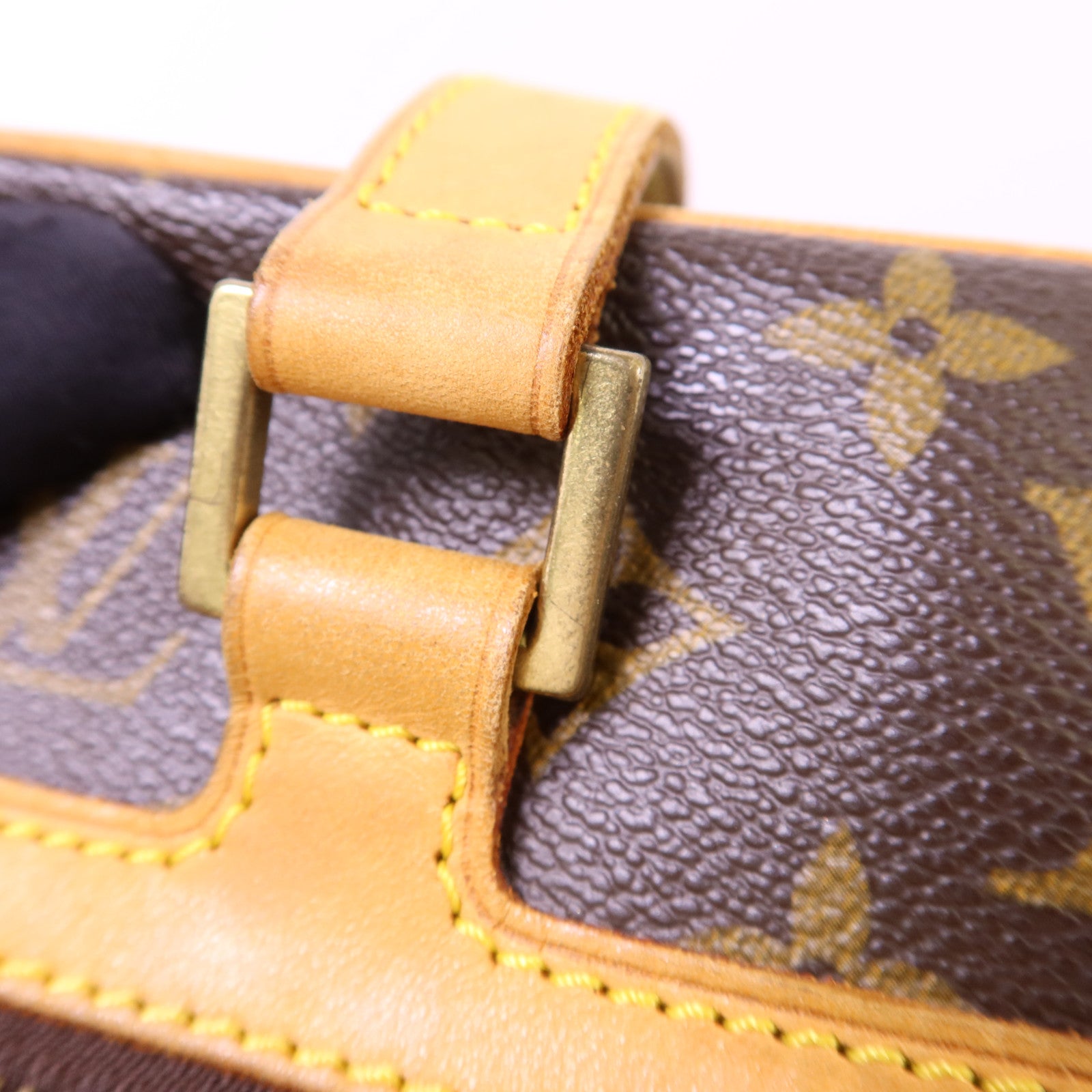 LOUIS VUITTON Monogram Cite GM金扣肩背袋棕色