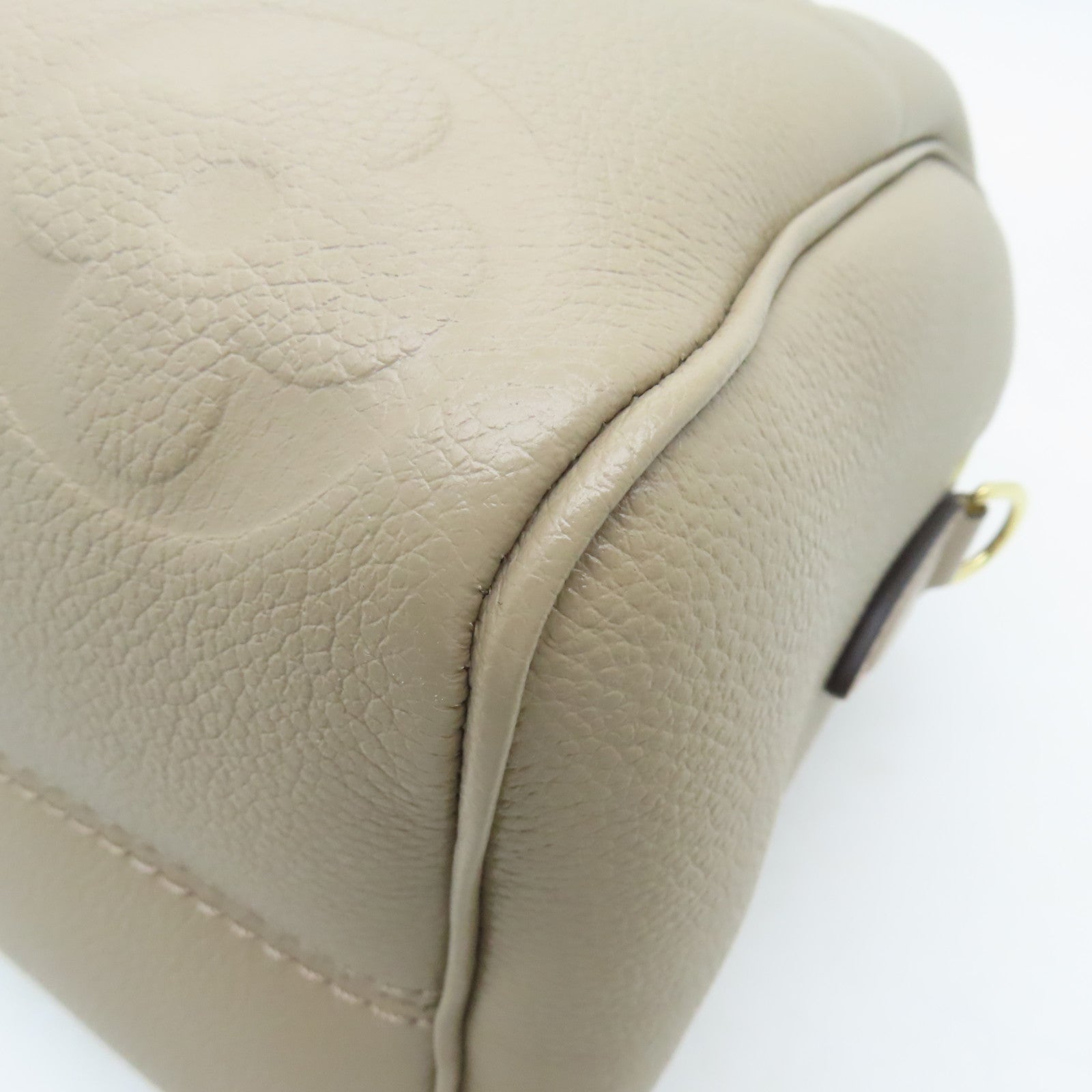 LOUIS VUITTON 【激減優惠】Monogram Empreinte Speedy Bandouliere 25金扣手挽肩背兩用袋米色
